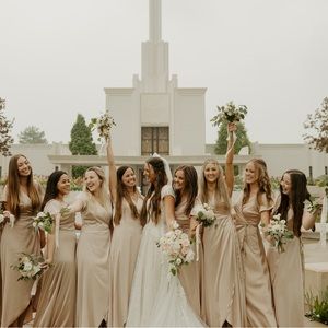 Baltic Born Champagne Silk Dress